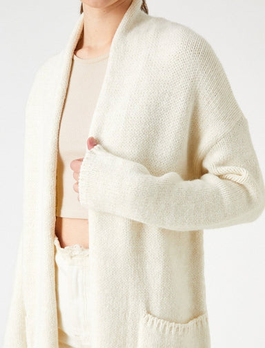 Duster Cardigan in White - Usolo Outfitters-KOTON
