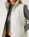 Leather Puffer Vest in Beige - Usolo Outfitters-KOTON
