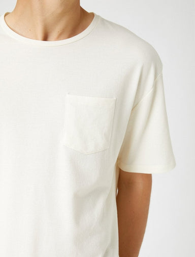 Oversize Pocket T-Shirt in White - Usolo Outfitters-KOTON