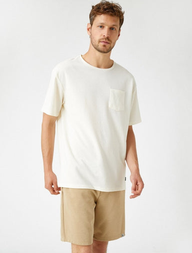 Oversize Pocket T-Shirt in White - Usolo Outfitters-KOTON