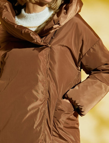 Oversized Puffer Jacket in Brown - Usolo Outfitters-KOTON
