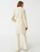Women's Fur Collar Belted Coat in Cream