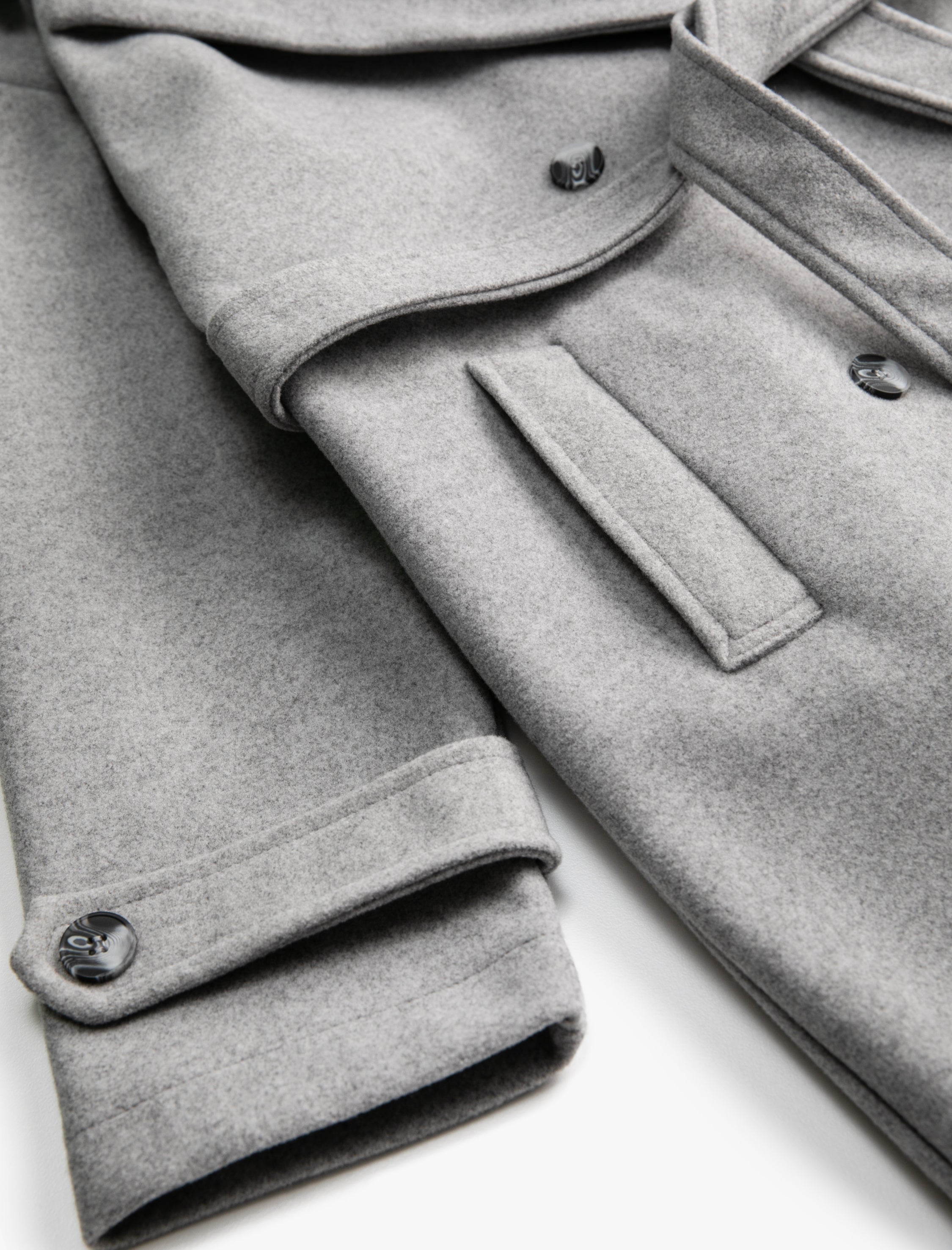 Women's Wrapped Waistbanded Coat in Grey