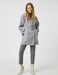  Women's Wrapped Waistbanded Coat in Grey