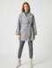  Women's Wrapped Waistbanded Coat in Grey