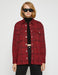 Women's Red Checked Pocket Snap Button Shacket
