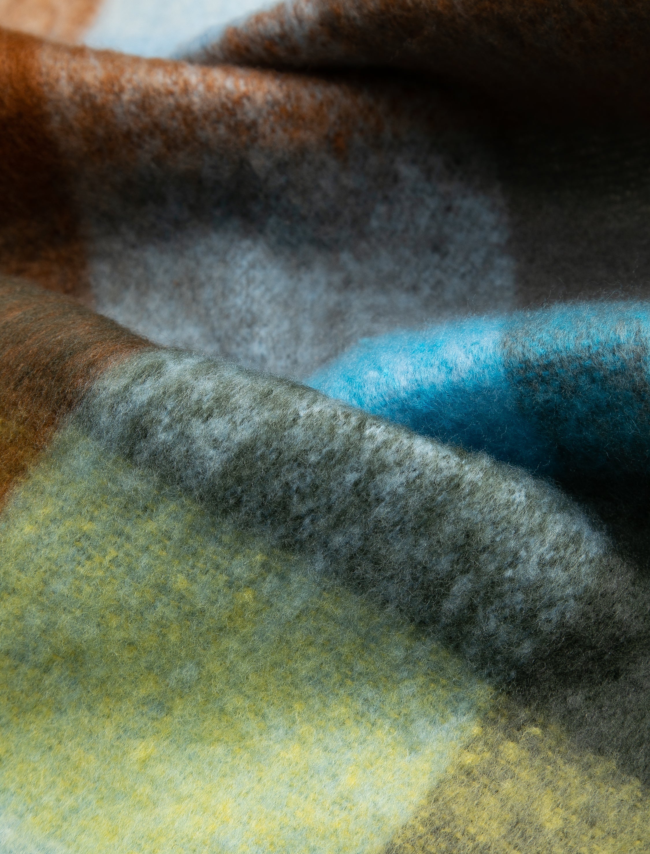 Women's Blue Checkered Scarf