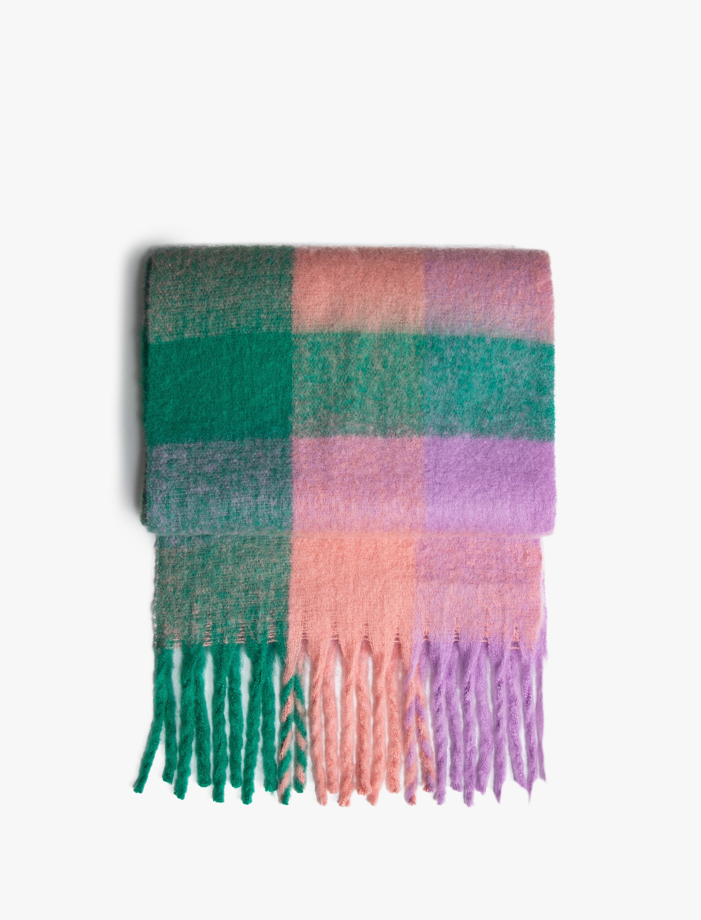 Women's Lilac Checkered Scarf