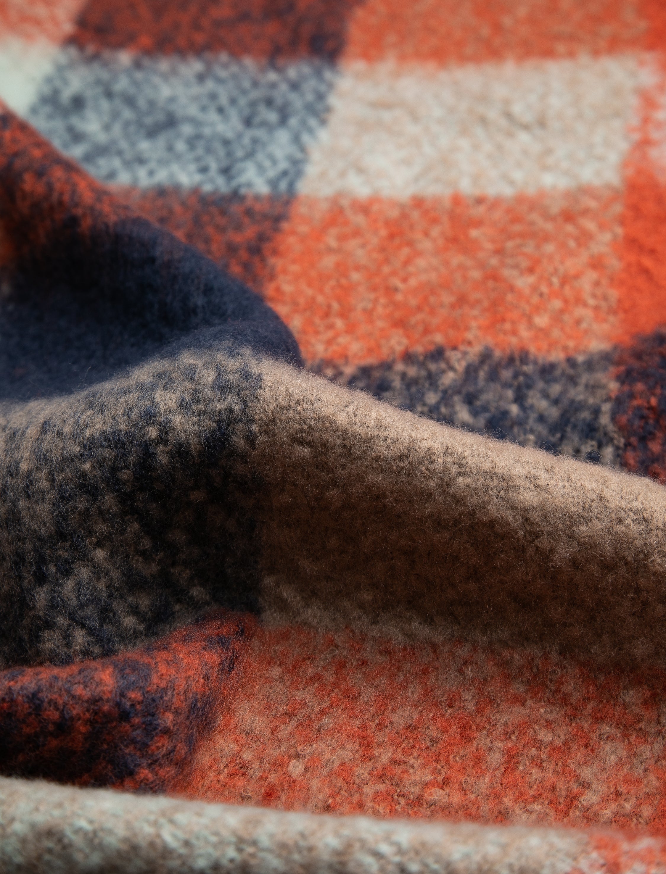 Women's Burgundy Checkered Scarf