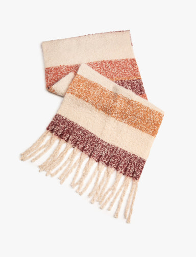 Women's Salmon Checkered Scarf