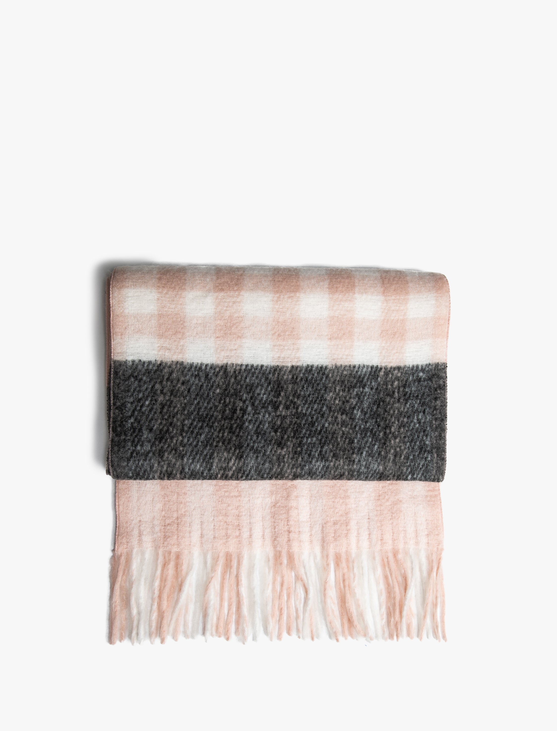 Women's Pink Checkered Scarf