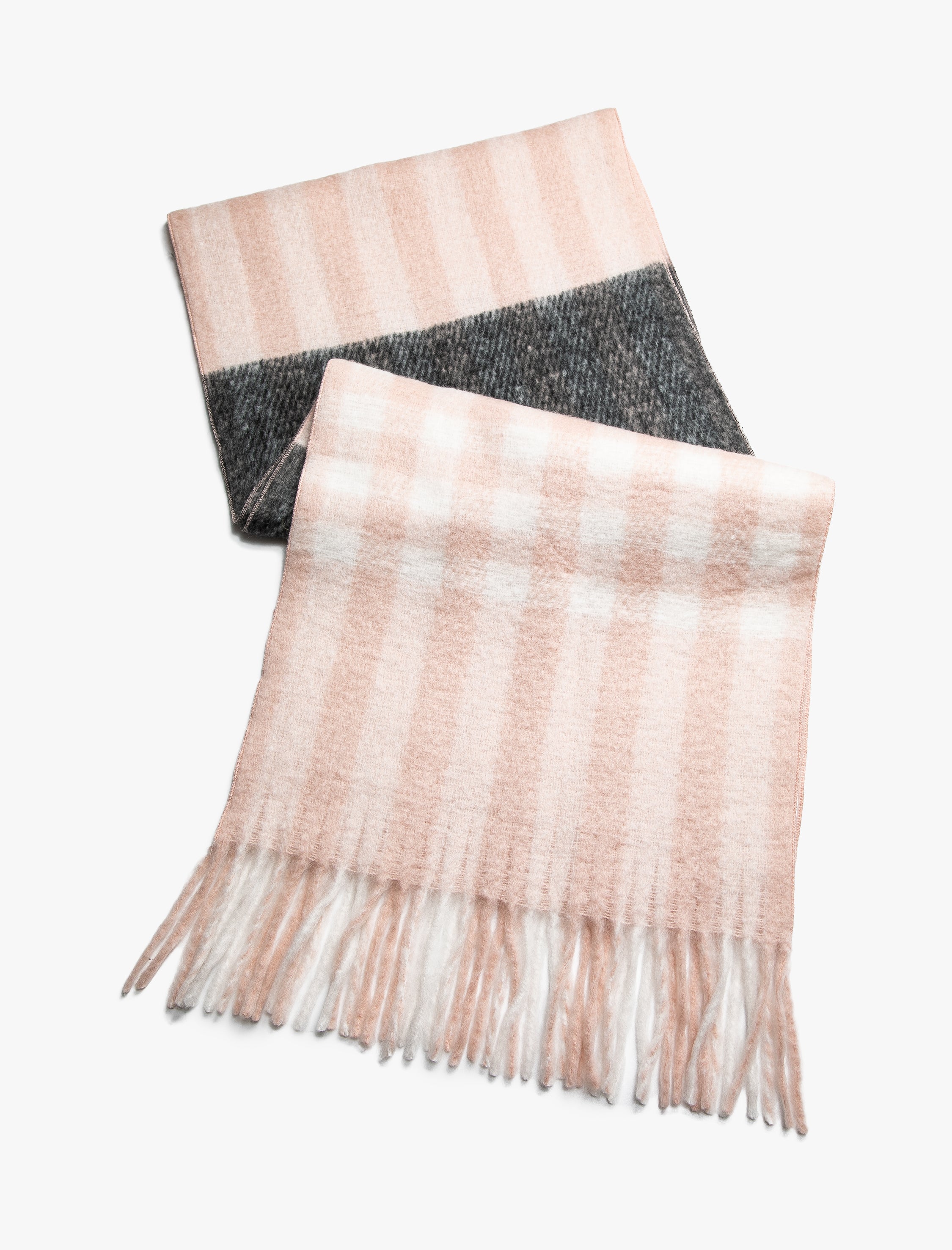 Women's Pink Checkered Scarf