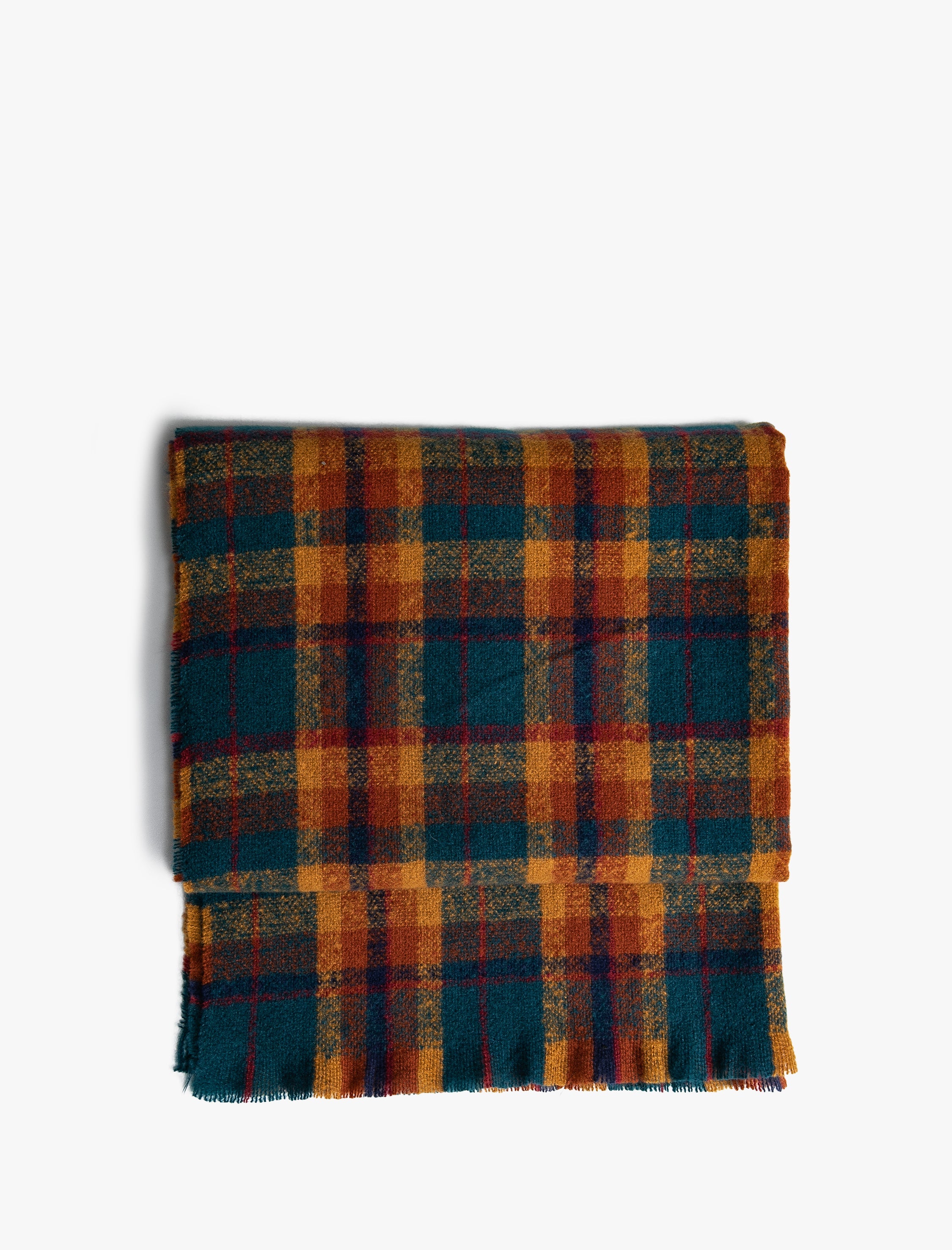 Women's Green Checkered Scarf