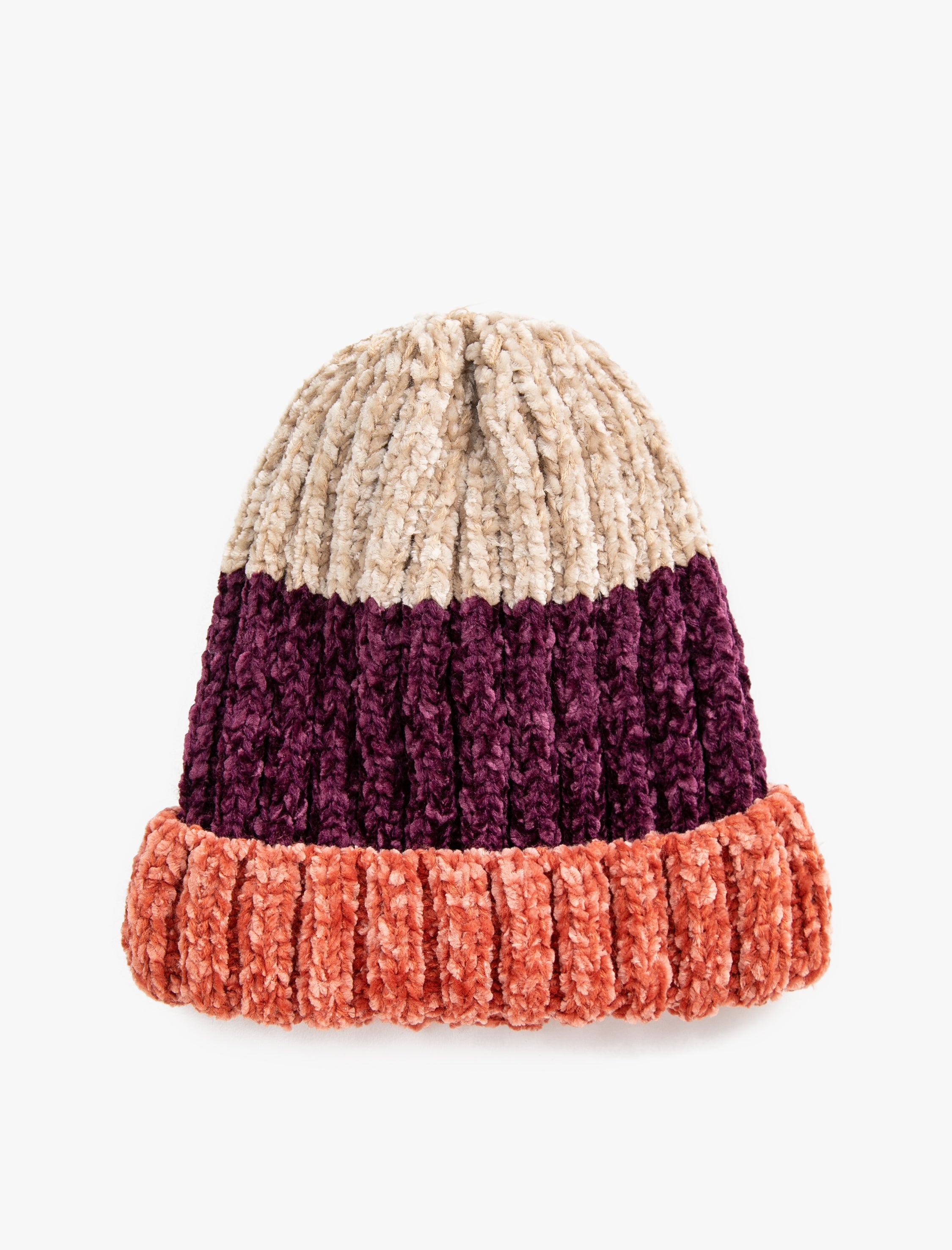 Women's Multi Striped Cuffed Soft Beanie