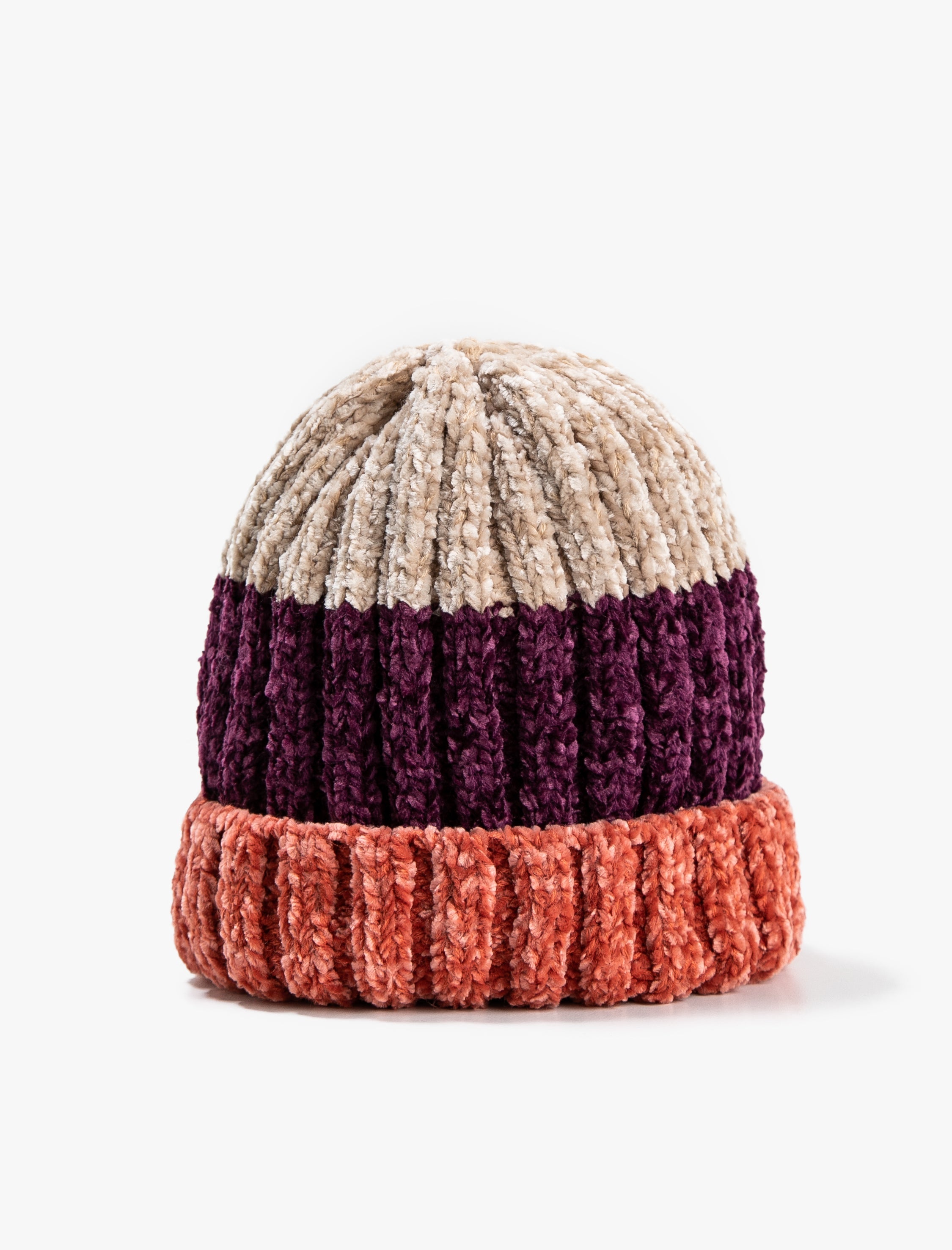 Women's Multi Striped Cuffed Soft Beanie