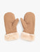 Women's Leather Gloves Faux Fur Lined in Camel