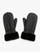 Women's Leather Gloves Faux Fur Lined in Black