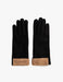 Women's Felted Fur Lined Gloves in Black