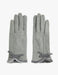 Women's Grey Suede Gloves with Bow