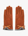 Women's Brown Suede Gloves with Bow
