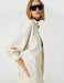 Women's Cream Oversized Cord Shacket