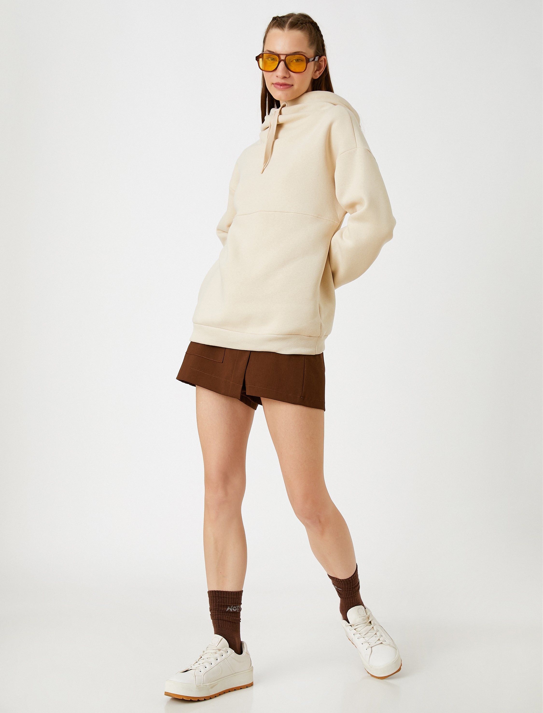 Women's Oversized Hoodie in Beige