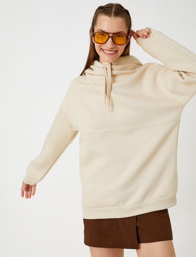 Women's Oversized Hoodie in Beige