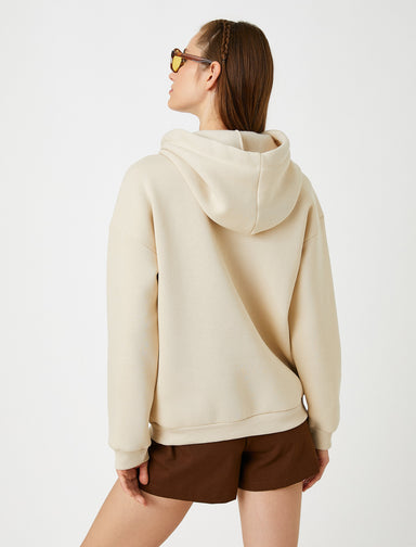 Women's Oversized Hoodie in Beige