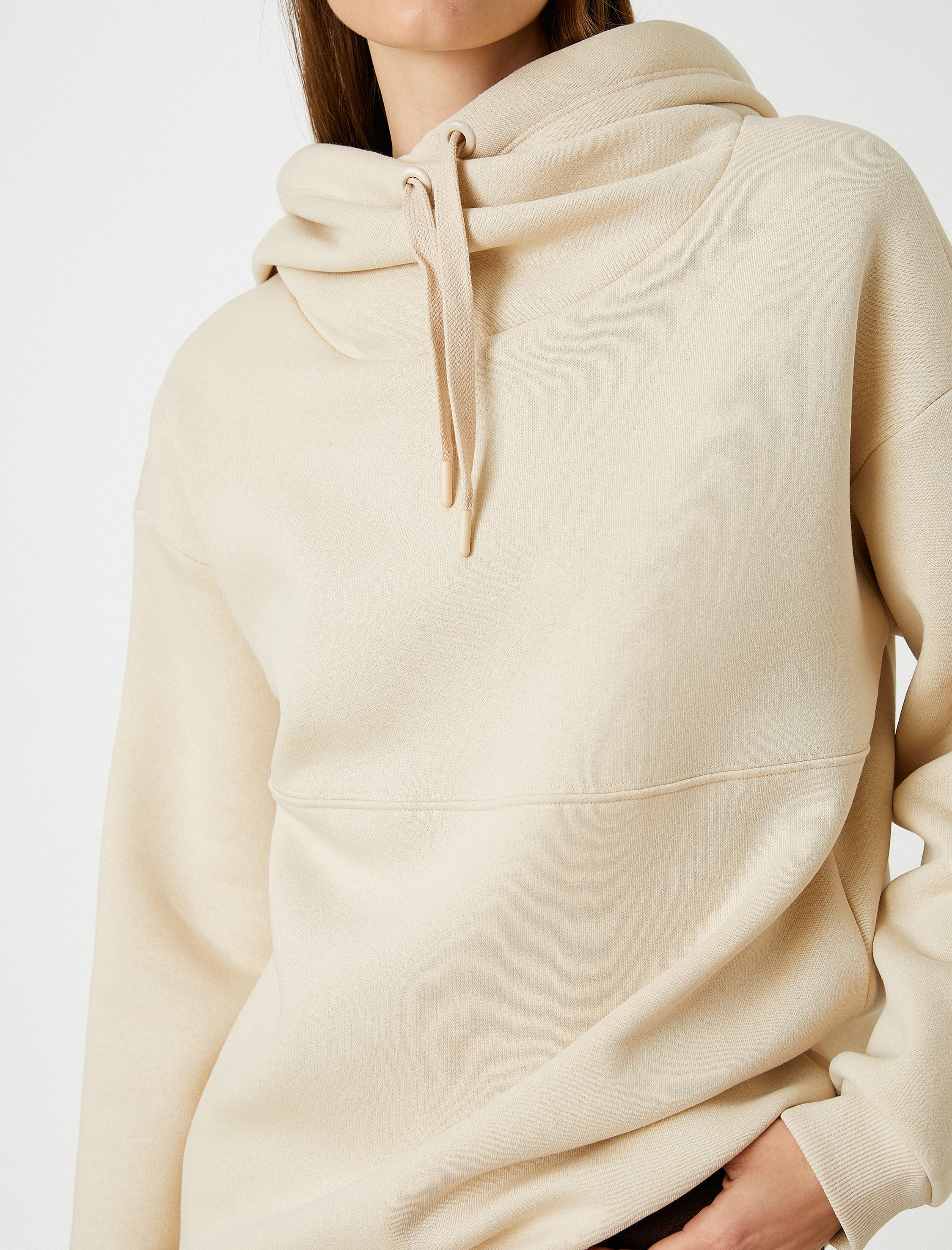 Women's Oversized Hoodie in Beige