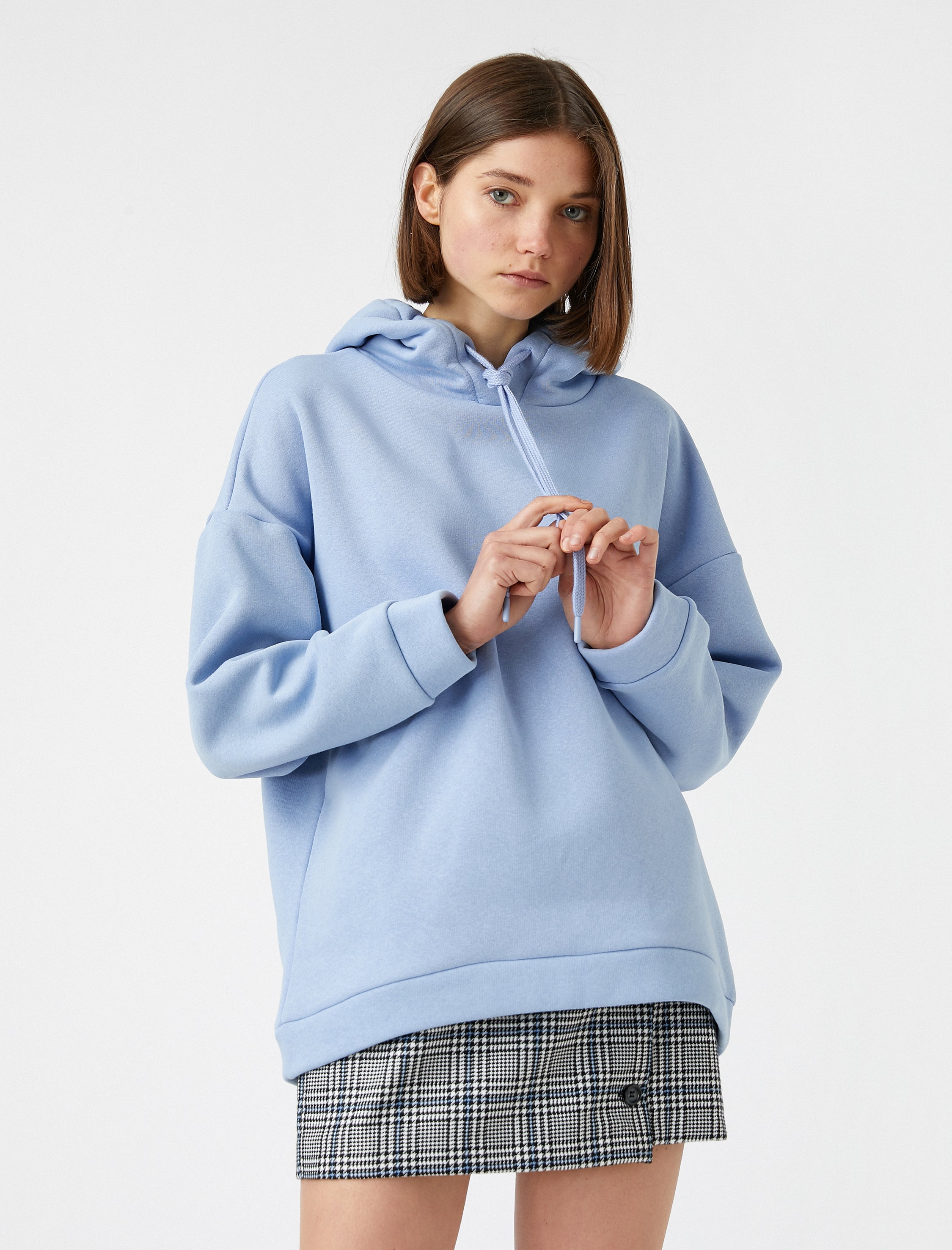 Women's Basic Hoodie in Blue