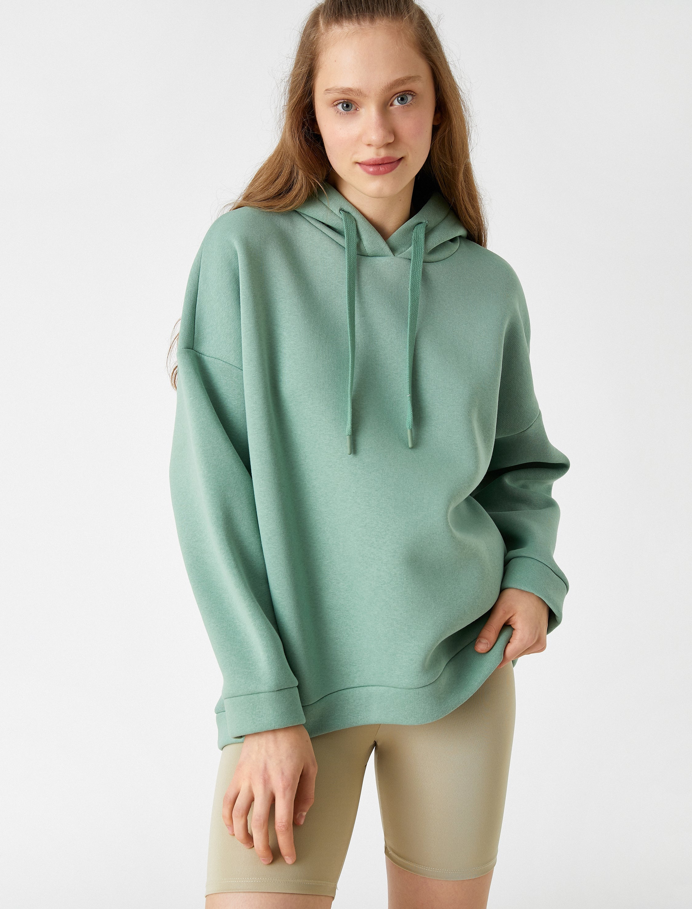 Women's Basic Hoodie in Mint