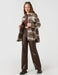 Women's Plaid Overshirt Shacket in Mocha