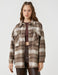 Women's Plaid Overshirt Shacket in Mocha