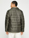 Men's Green Quilted Puffer Jacket with Chest Pockets