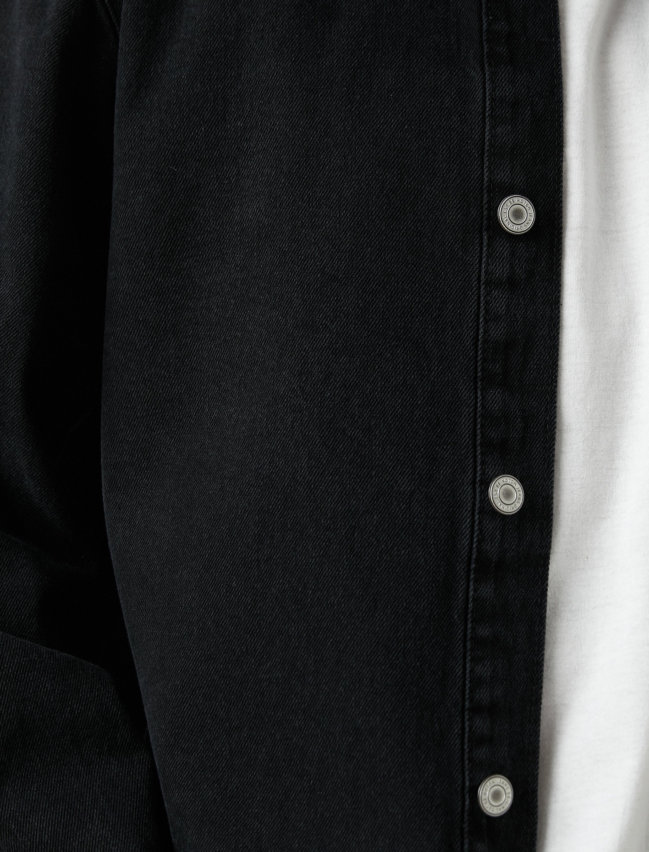 Men's Black Denim Overshirt