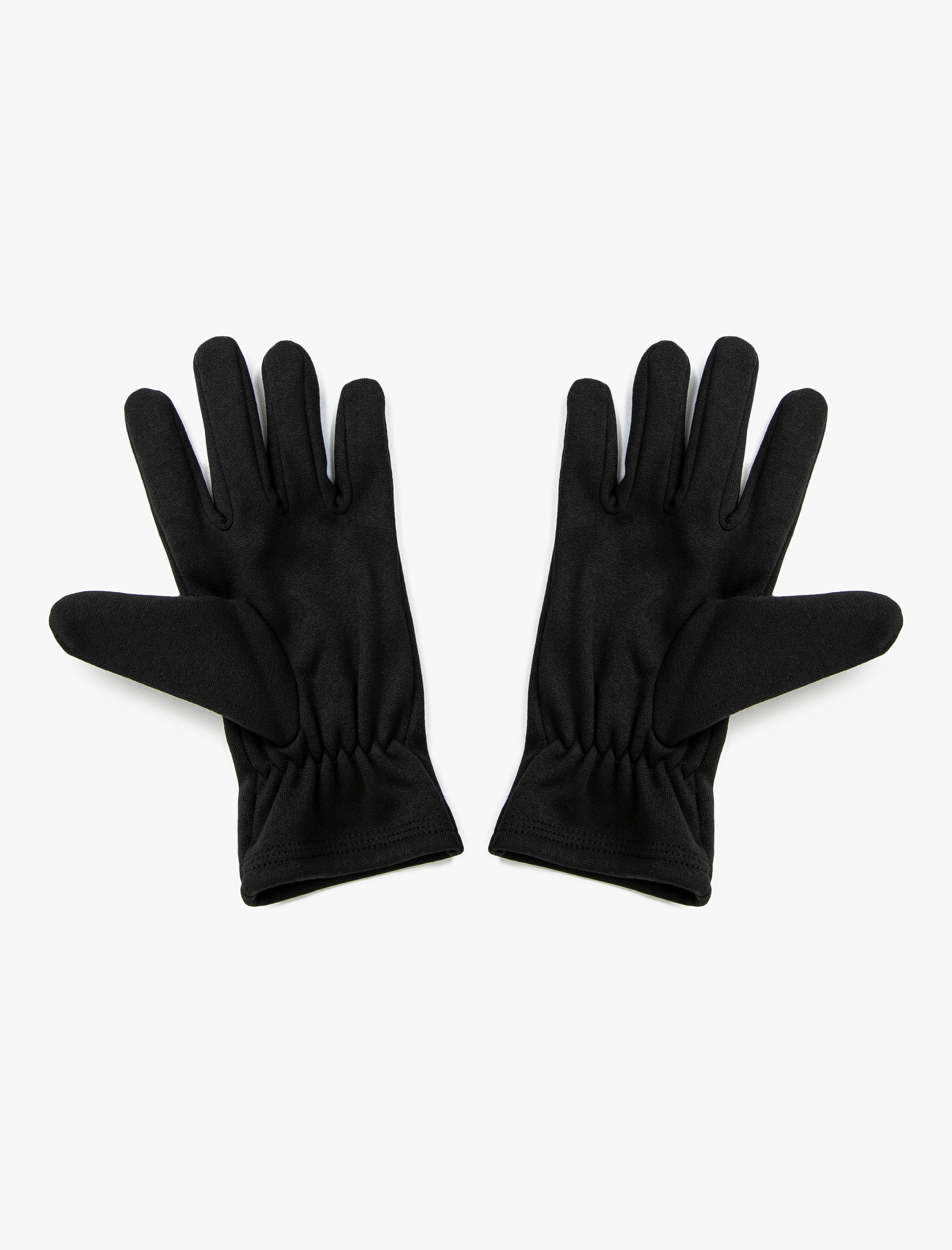 Men's Rib Knit Black Gloves