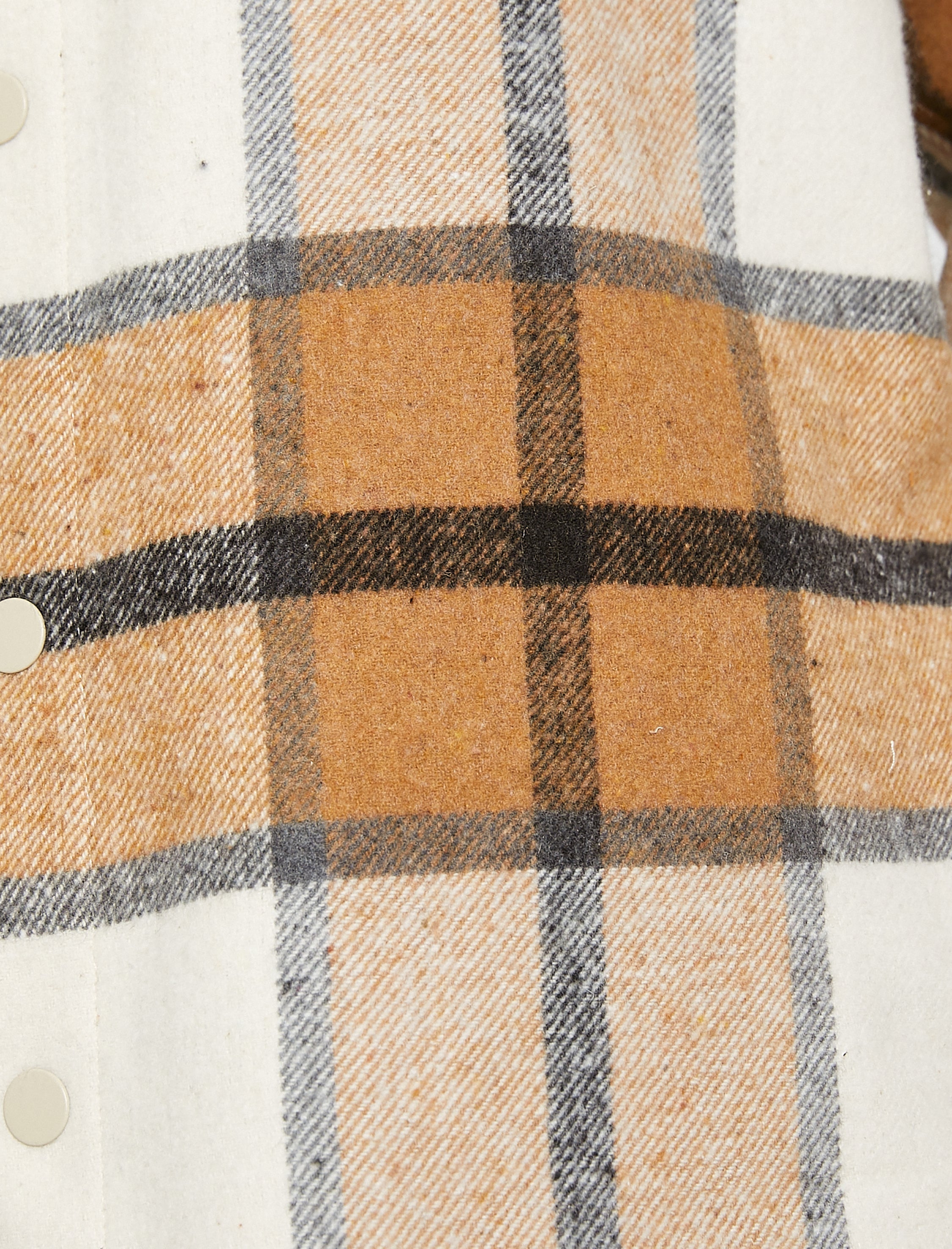 Men's Sherpa Collar Plaid Overshirt Jacket