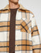 Men's Sherpa Collar Plaid Overshirt Jacket