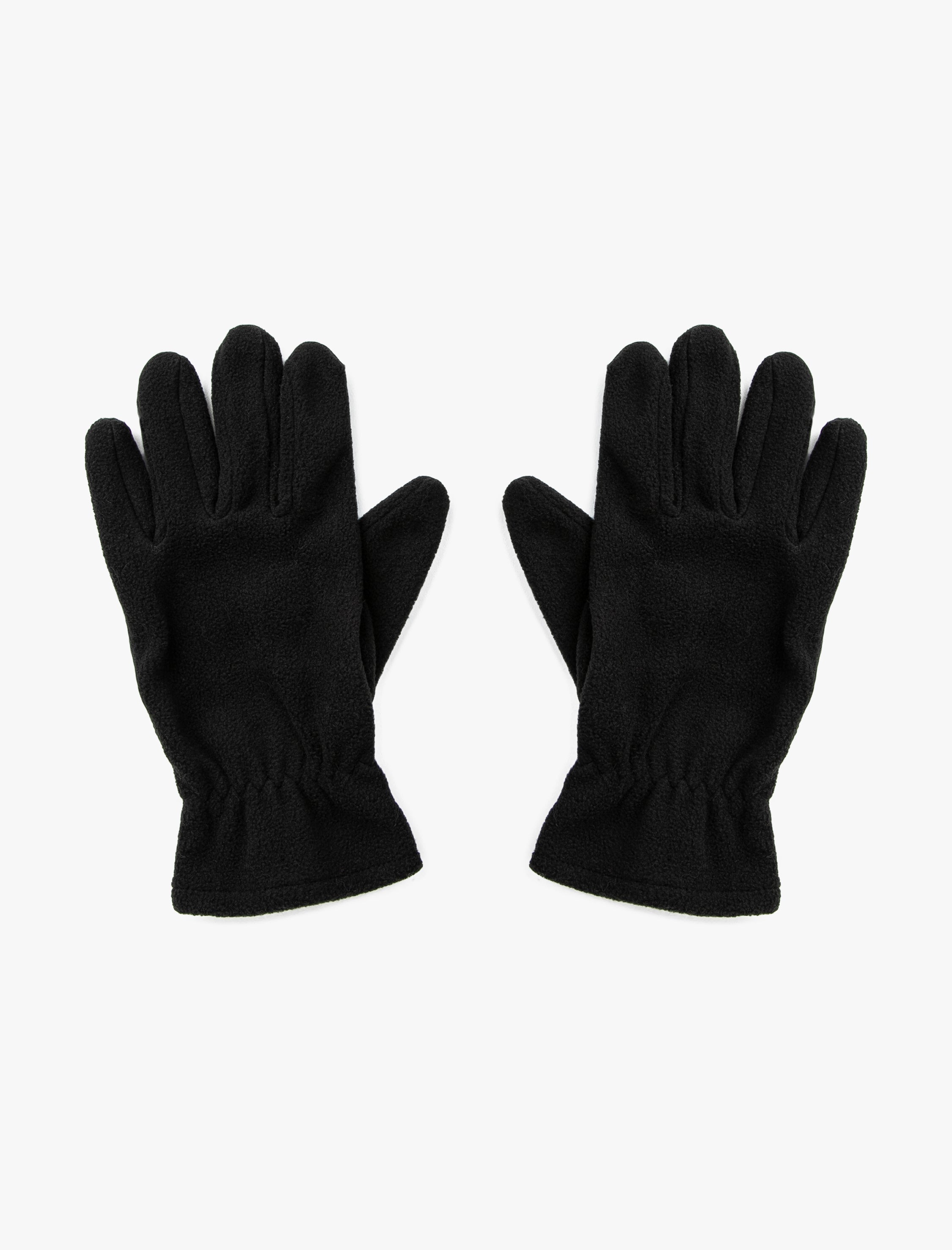 Men's Fleece Black Gloves