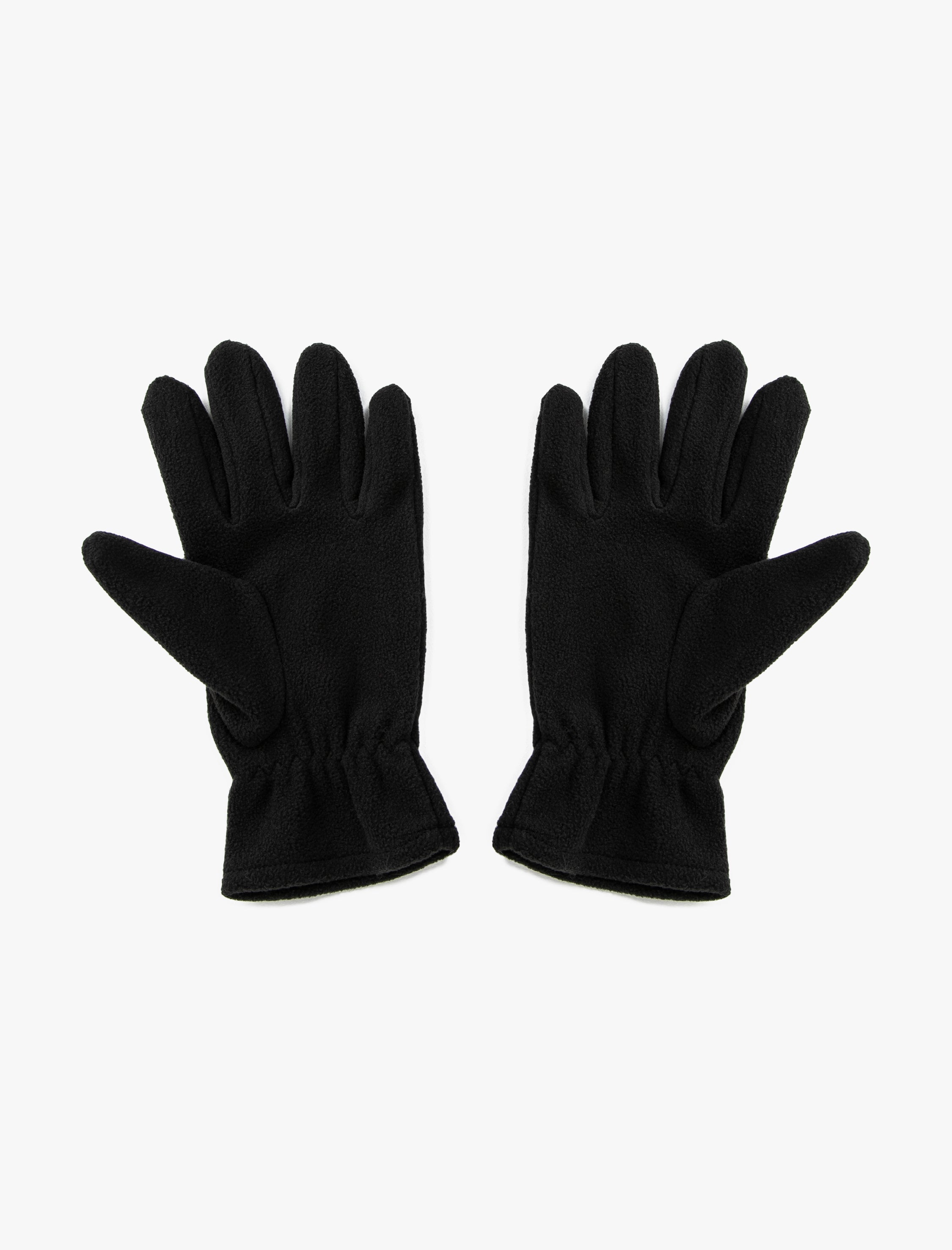 Men's Fleece Black Gloves