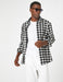 Men's Black Check Long Sleeve Plaid Shirt