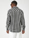 Men's Black Check Long Sleeve Plaid Shirt