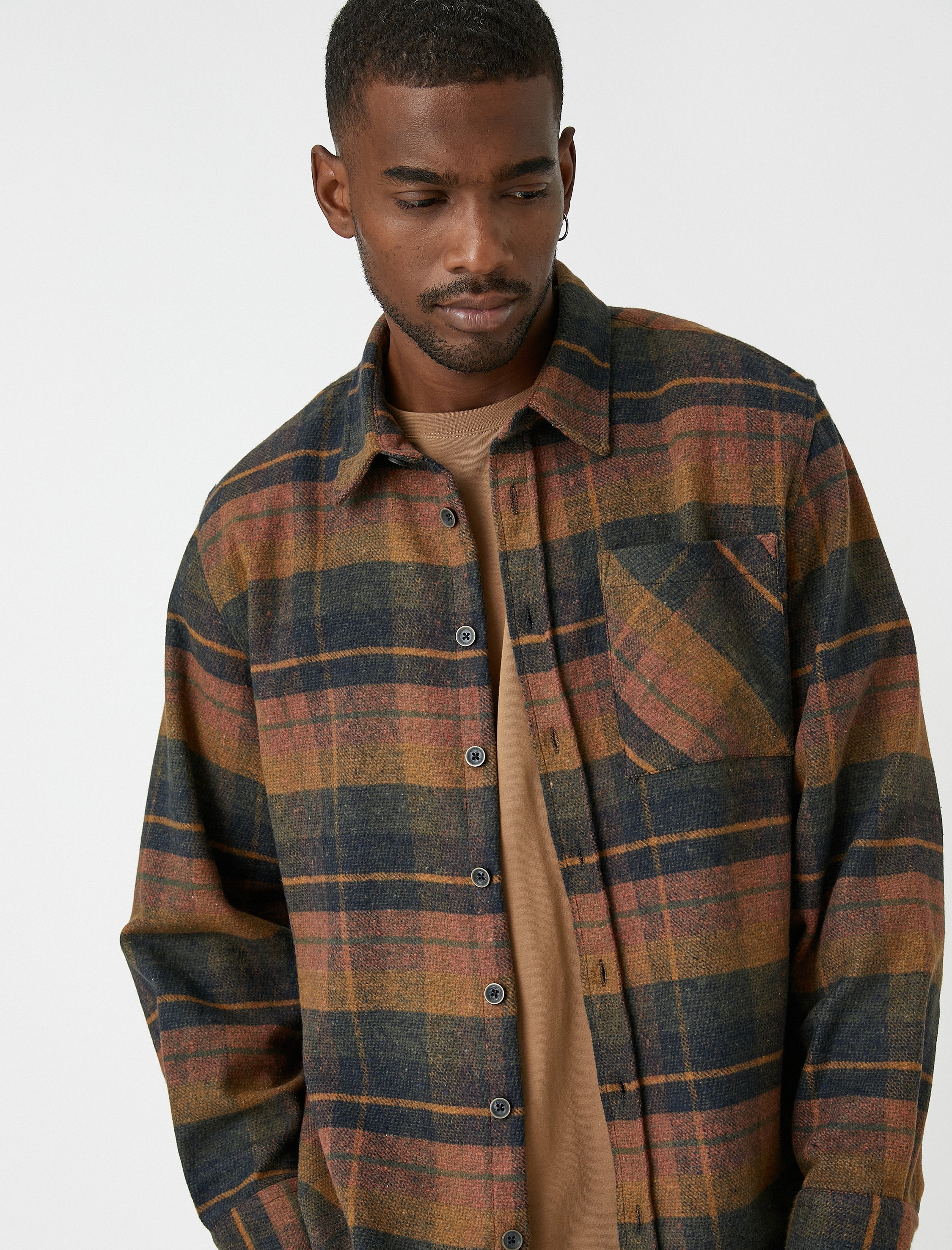 Men's Brown Plaid Lumberjack Shirt