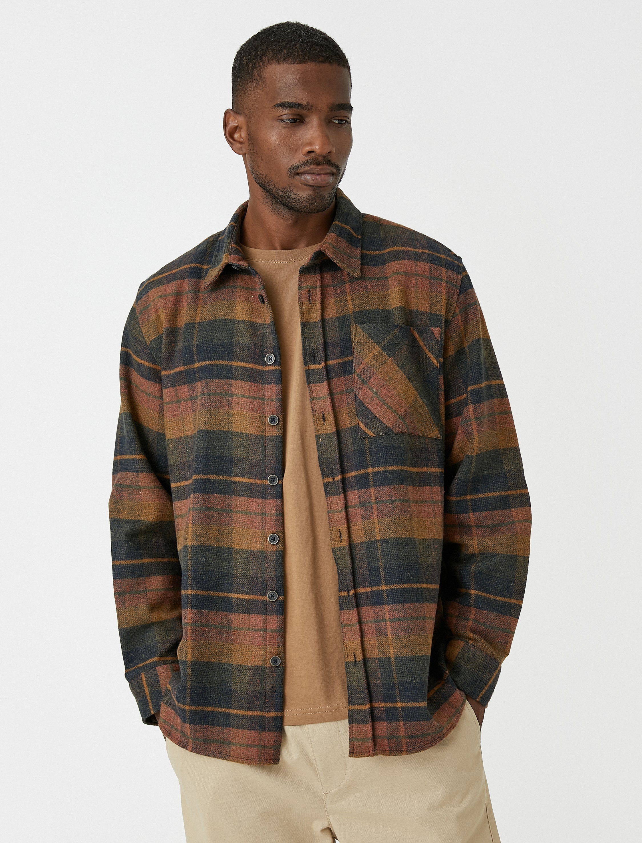 Men's Brown Plaid Lumberjack Shirt