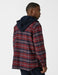 Men's Red Plaid Lumberjack Shirt with Hood and Pocket