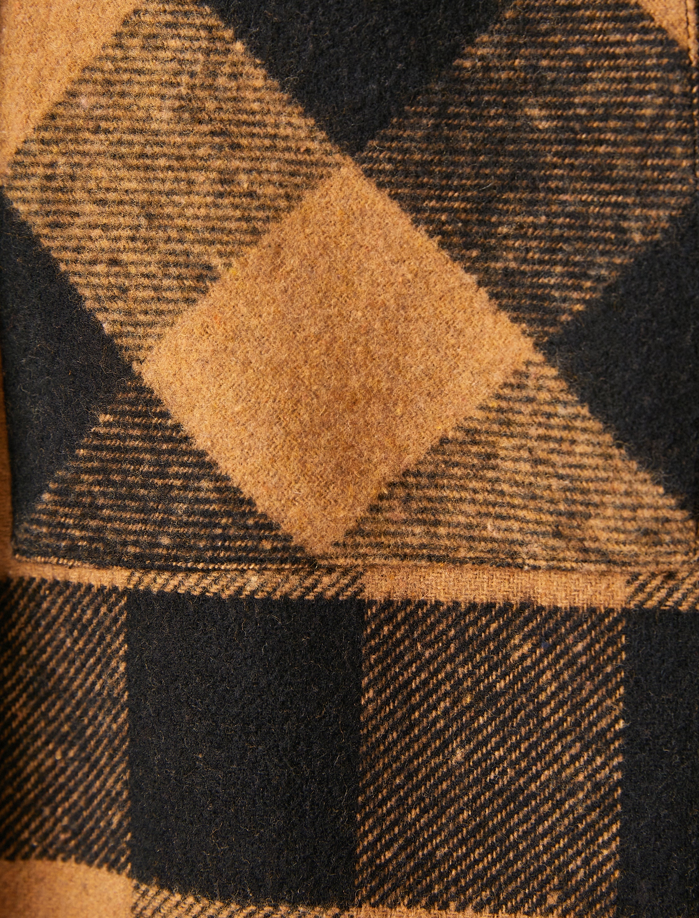 Men's Beige Plaid Lumberjack Shirt with Hood and Pocket