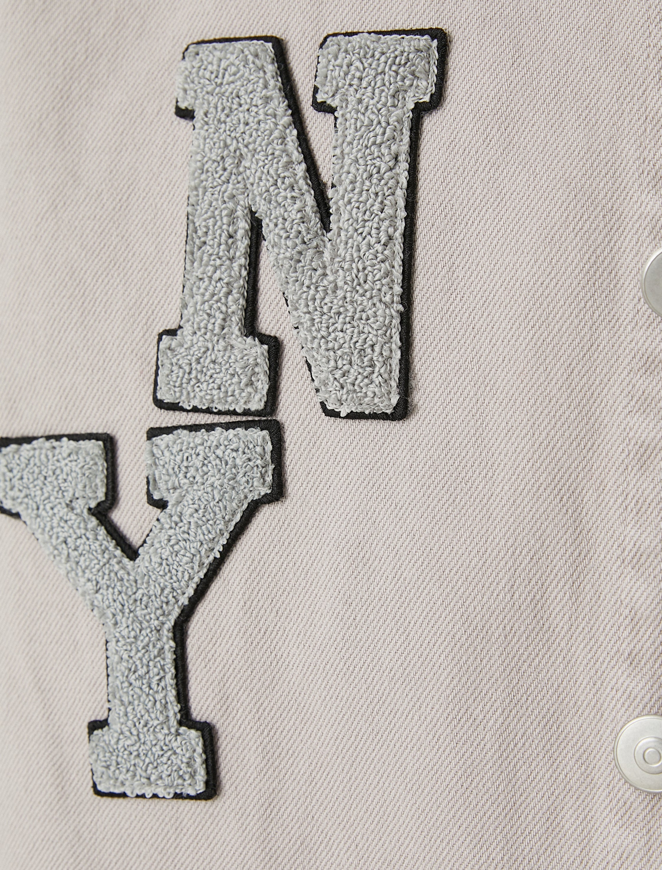 Men's Grey Overshirt Jacket with New York Initials