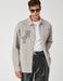 Men's Grey Overshirt Jacket with New York Initials