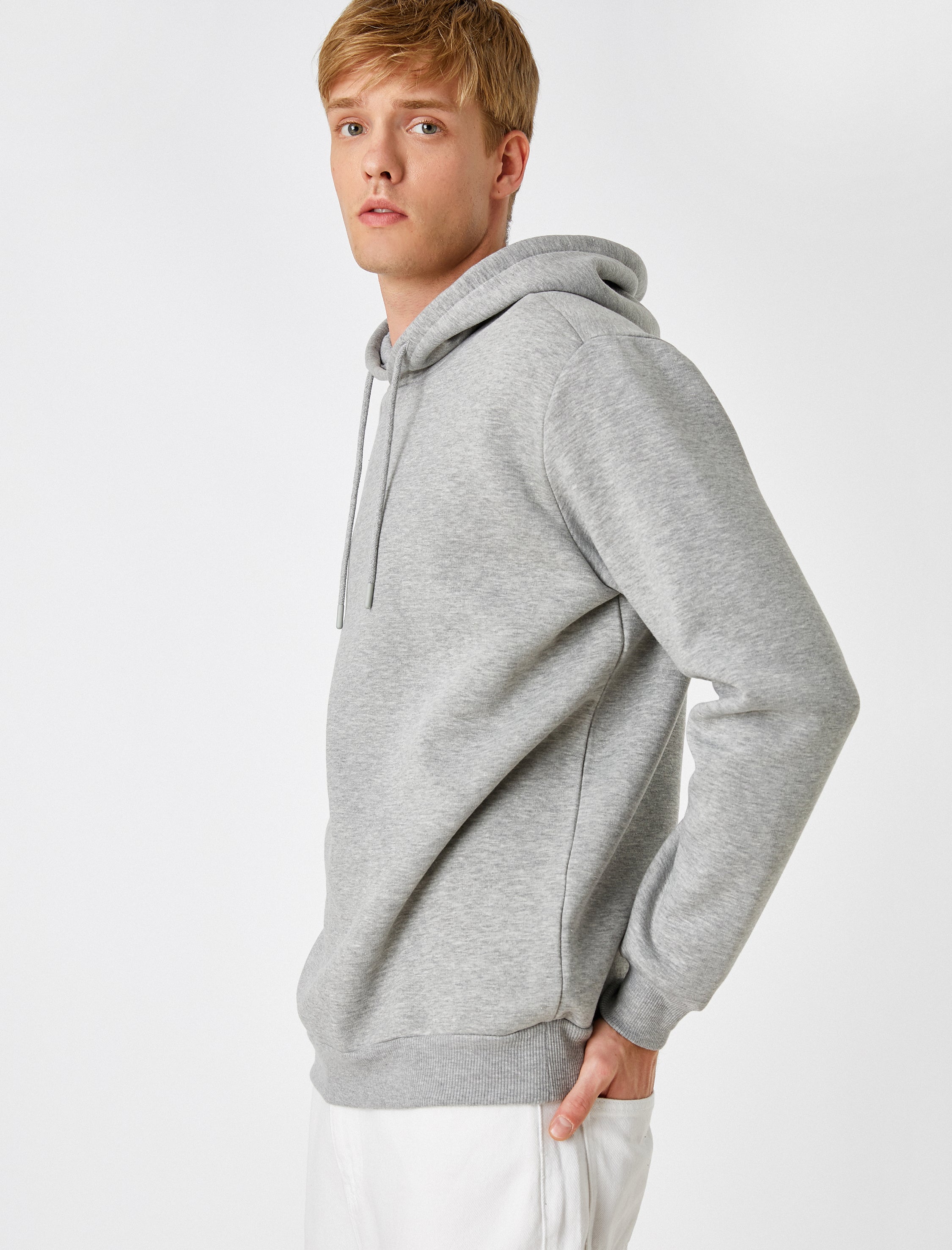 Men's Basic Hoodie in Grey