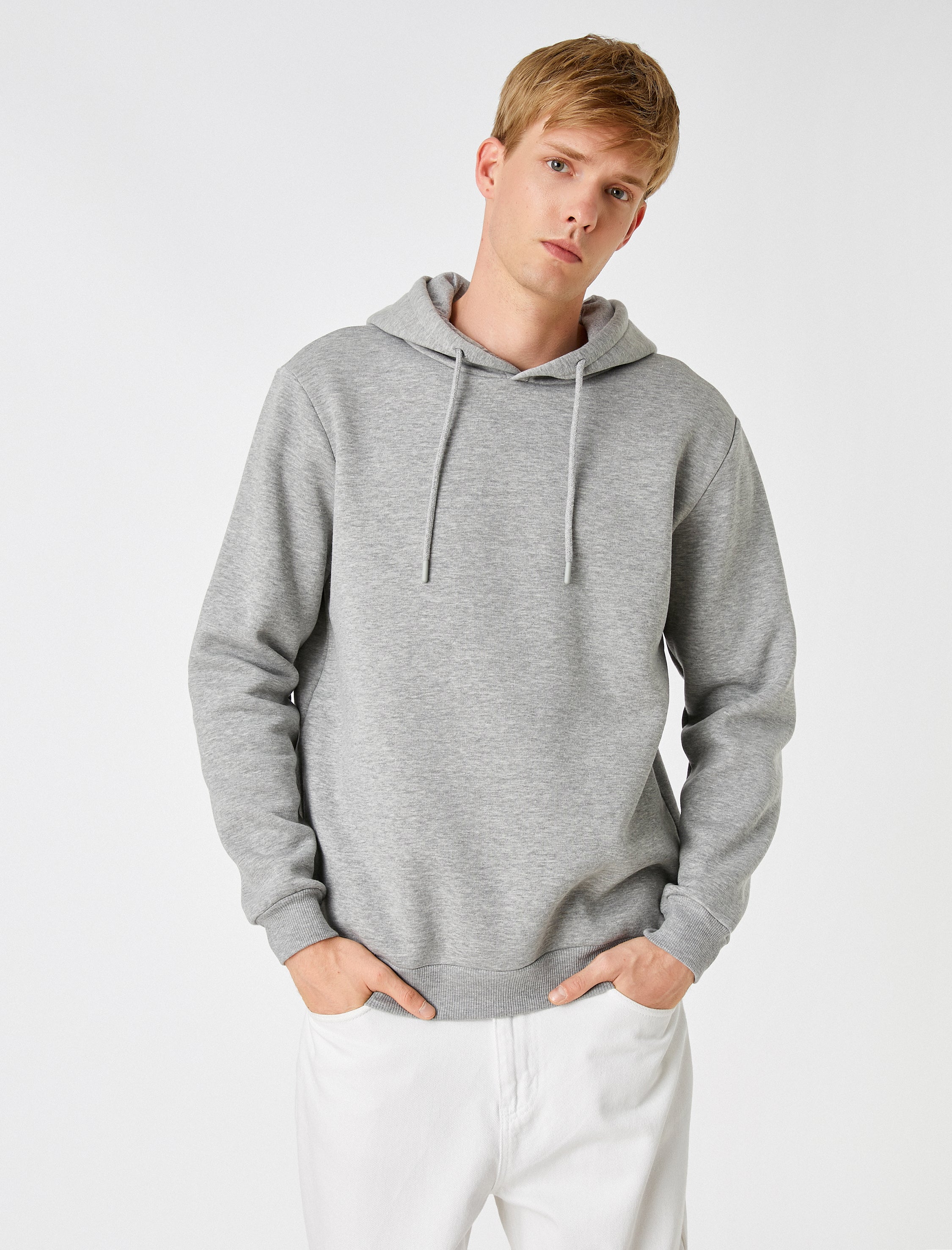 Men's Basic Hoodie in Grey